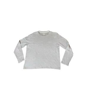 Lacoste Men's Long Sleeve Crew Neck Sleepwear Shirt Gray Size L Casual Classic